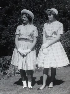 Marian and Kathy Chapman grade 7 graduation ceremonies 1963
