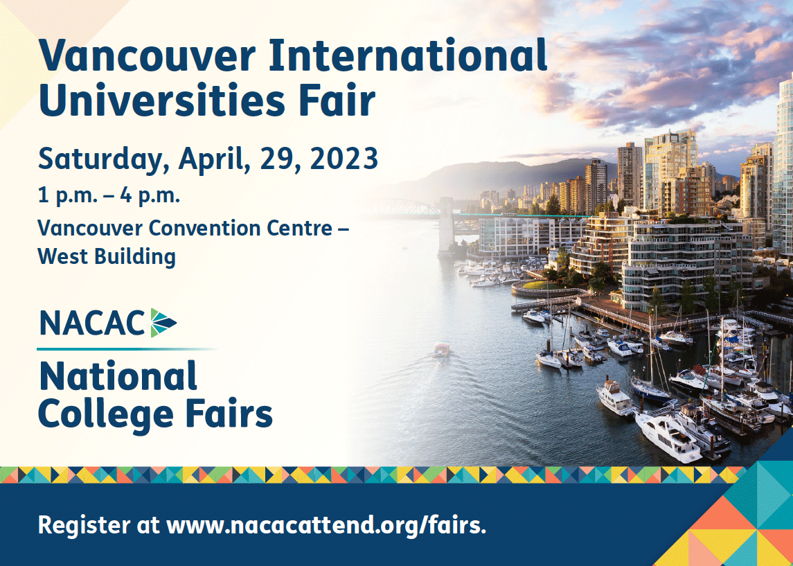 Vancouver International Universities Fair, April 29th West Vancouver